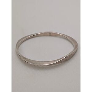 RETIRED James Avery Sterling Los Martillados Hammered Bangle Bracelet 7.75"